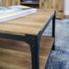 Modern Industrial Coffee Table With Lower Shelf - Barnwood - Image 4