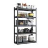 Industrial Metal Shelves 5 Tier Heavy Duty Storage Utility Rack Adjustable - Gunmetal Black - Image 18