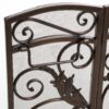 Waterbury - Traditional Fireplace Screen With Gold Flower - Black - Image 8