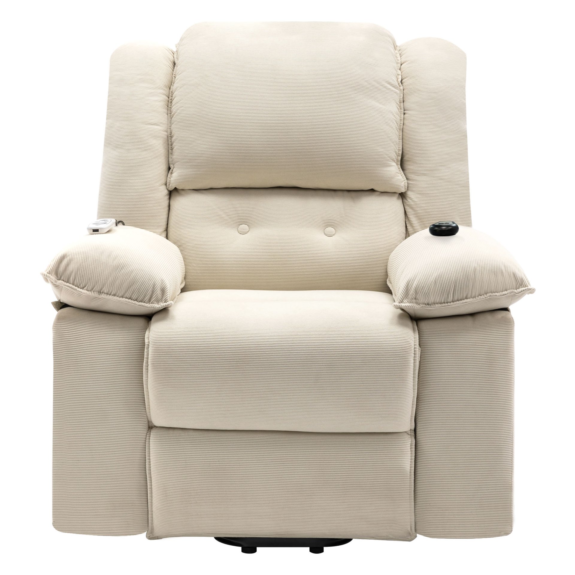 Massage Recliner, Power Lift Chair With Adjustable Massage And Heating Function, Recliner Chair & Infinite Position And Side Pocket For Living Room - Beige - Image 12