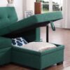 3 Piece Upholstered Sectional - Green - Image 8