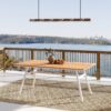 Maiden - 6 Seater Patio Dining Table - Natural Teak - Image 8