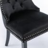 Nikki - Modern, High-End Tufted Solid Wood Contemporary Velvet Upholstered Dining Chair With Wood Legs Nailhead Trim (Set of 2) - Black - Image 11