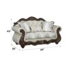 Pierce - Loveseat With 3 Pillows - Beige / Cherry - Image 5