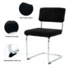 Modern Luxury Dining Chair With Metal Legs And Bow Design (Set of 4) - Black - Image 5