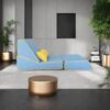 Three In One Folding Sofa, Convertible Bed, Easy To Carry Outdoors, Suitable For Living Room, Bedroom, Lounge, Outdoor - Blue - Image 6