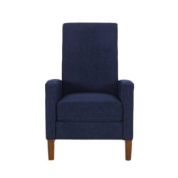 Wide Hand Manual Club Recliner - Navy Blue