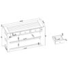 49'' Rectangular Solid 3 Drawer 2 Shelf Console Table - Blue - Image 3
