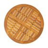 Outdoor Circular Wood Bistro Table With Curved Legs And Slat Panel Table Top - Teak - Image 6