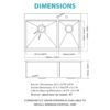 Topmount Drop In Kitchen Sink With Double Bowl Design - Brushed Nickel - Image 3