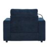 Modern Style Armchair Chaise Lounge Sofa Couch With Movable Storage Ottoman, USB Ports, Cup Holders, Phone Holder, Side Pockets - Blue - Image 20