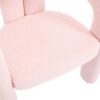 Contemporary Designed Velvet Upholstered Accent / Dining Chair With Armrests - Pink - Image 26