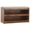 Pull Out Shoe Bench - Chestnut / Mud Linen - Image 2