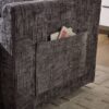 Multifunctional Recliner With Storage Backrest And Cell Phone Bracket Chenille For Living Room And Bedroom - Gray - Image 10