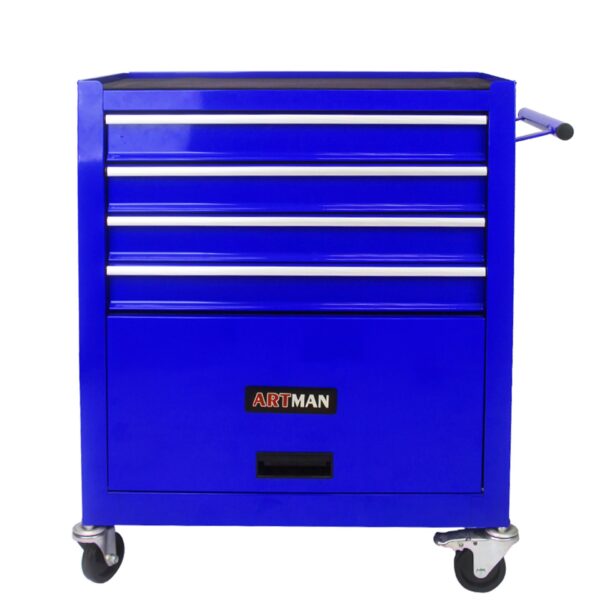4 Drawers Multifunctional Tool Cart With Wheels - Blue