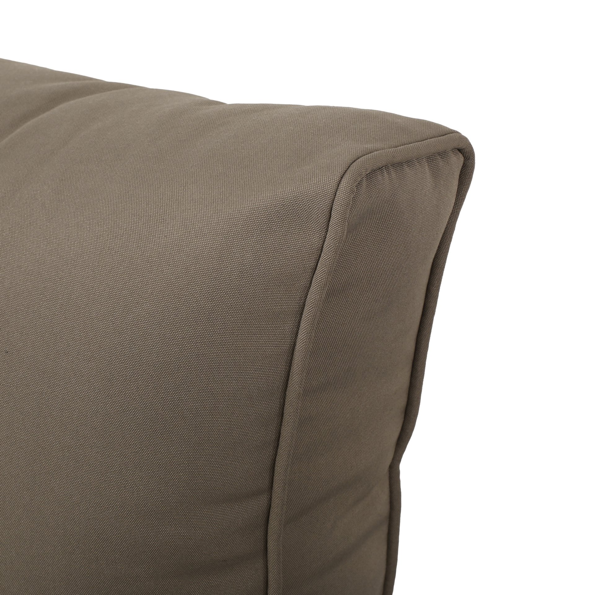 Sterling - Outdoor Aluminum V Shaped 5 Seater Sofa Set With Cushions - Gray / Khaki / Silver - Image 13