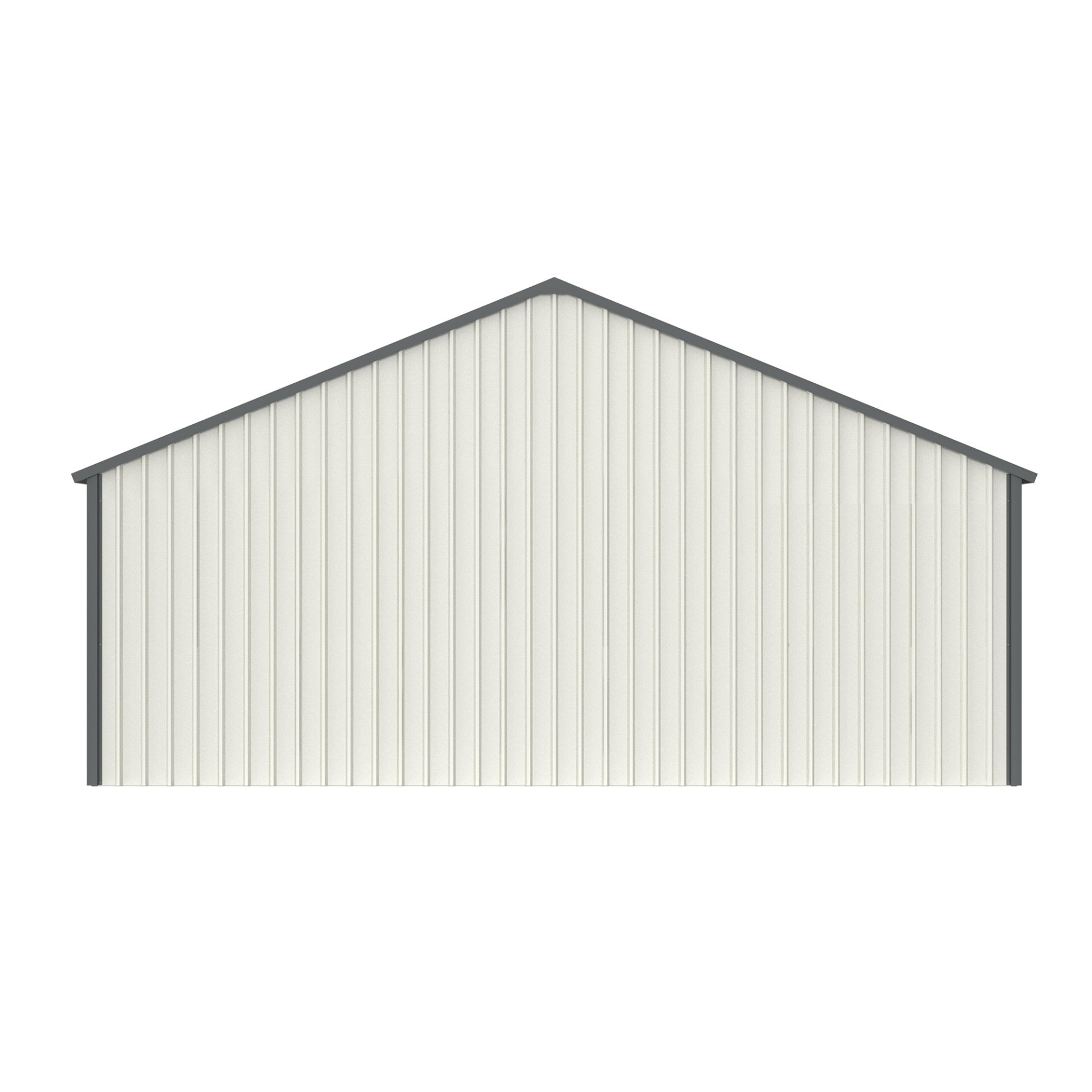 Double Garage Metal Shed With Side Entry Door - White - Image 8