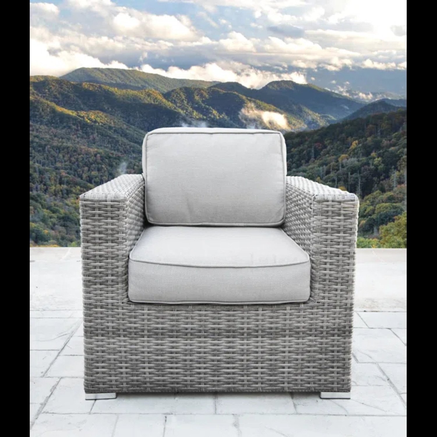 2 Person Seating Set With Cushions - Gray Mix - Image 6
