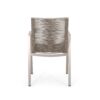 Outdoor Modern Aluminum Dining Chair Set With Rope Seat (Set of 2) - Silver / Taupe - Image 11