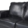 Contemporary 3 Seater Sofa With Nailhead Trim - Black - Image 12