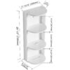Bathroom Wall Mounted Storage Rack With Float Mounting Design, Durable Plywood - Glossy White - Image 3