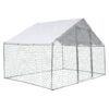 Xpt033 Outdoor Chicken Coop Metal Big Space - Silver Gray - Image 5