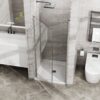 Pivot Shower Door, 1 / 4" Thick Tempered Glass, Semi Frameless Design - Chrome Finish - Image 8