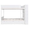 Full Over Full Bunk Bed With 2 Drawers And Multi-Layer Cabinet - White - Image 20