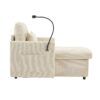 Multifunctional Lazy Person Sofa Recliner With Storage, Cell Phone Bracket Chenille - Beige - Image 18