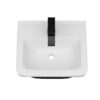 Wall Mounted Bathroom Sink With Towel Bar & Overflow - White / Black - Image 9