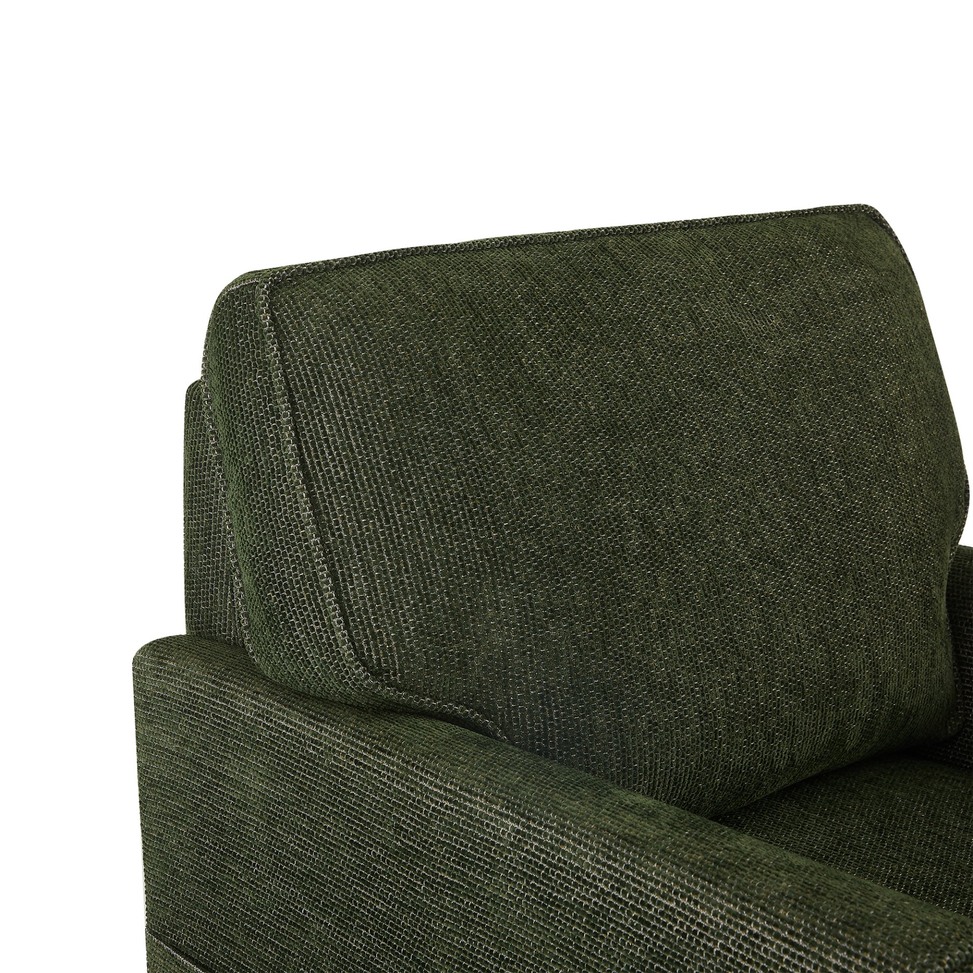 360° Swivel Chair Accent Barrel Armchair With Side Pockets, Chenille Upholstery, Compact Size - Green - Image 25