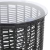 Arias - Boho Side Table With Tempered Glass Top And Rattan Wrap - Black - Image 8