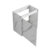 Minimalist Wall Mounted Bathroom Vanity With Ceramic Sink And Storage Cabinet - Carrara White - Image 15