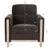 1 Seater Sofa For Living Room - Brown - Image 3