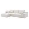 Modular Sectional Living Room Sofa Set, Modern Minimalist Style Couch, Upholstered Sleeper Sofa Salon, 2 Piece Free Combination, L-Shape - Cream - Image 3