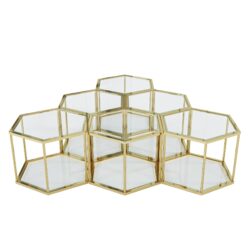 Modern Living Room Coffee Table With Stainless Steel Frame And Double Layer Tempered Glass - Gold