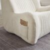 Bean Bag Chair For Adults, Lazy Floor Sofa Couch Memory Foam Bean Bag Sofas Chenille Fabric Reading Chair Comfortable Corner Lounge Sofa For Living Room - White - Image 9