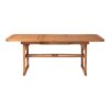 Modern Slat Top Solid Acacia Wood Butterfly Outoor Dining Table - Brown - Image 2
