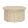 Coffee Table, Round Coffee Table, Modern Side Tables Accent End Table For Living Room, Apartment - Natural - Image 7