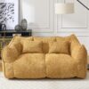 Comfortable Dual Beanbag Chair With High Resilience Foam Core For 2 People In - Yellow - Image 10