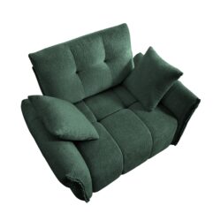 Ergonomic Single Seater Sofa With High Resilience Cushions, Modern Design - Green