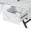 Throm - Faux Marble Grain Coffee Table With Lift Top - White - Image 6