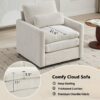Cloud Sofa Set Couch For Living Room - Beige - Image 5