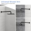 Oil Rubbed Bronze 16" Shower Arm With Flange, Stainless Steel, For Rain Shower Heads - Oil-Rubbed Bronze - Image 6