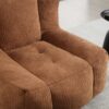 Modern Indoor Fluffy Bean Bag Chair With Memory Foam And Ottoman Super Soft Velvet - Brown - Image 15