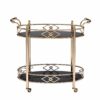 Ottesen - Glass Serving Cart - Black / Gold - Image 9