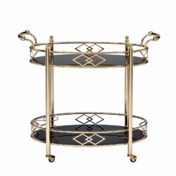 Ottesen - Glass Serving Cart - Black / Gold