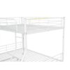 Full Long Over Queen Metal Bunk Bed With Trundle - White - Image 12