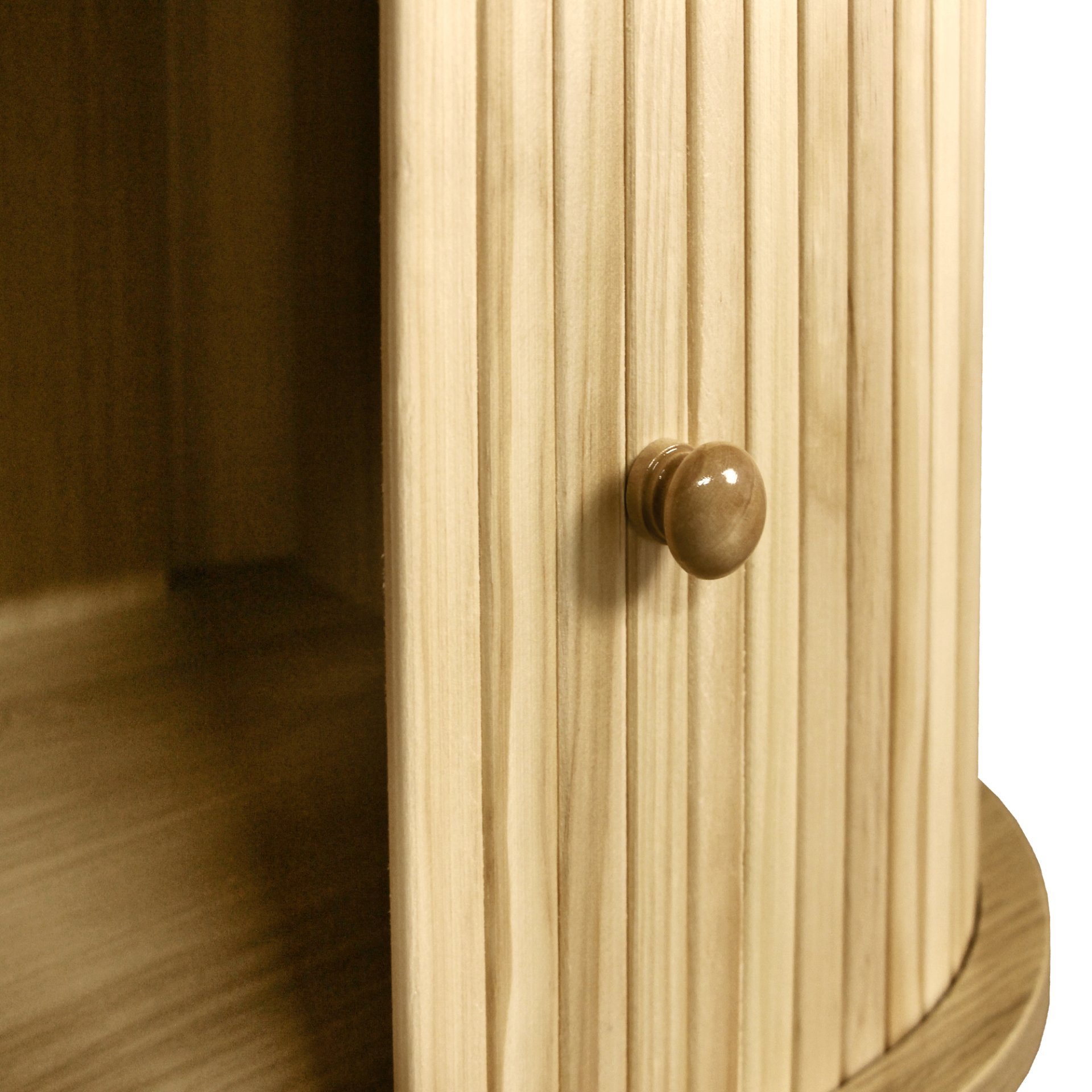 Rattan TV Stand For Tvs Up To 75'', Modern Farmhouse Media Console, Entertainment Center With Legs, TV Cabinet For Living Room, Home Theatre - Natural Wood - Image 16