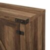 Rustic Farmhouse Double Barn Door 70" TV Stand For 80" TVs With Center Shelves - Rustic Oak - Image 4